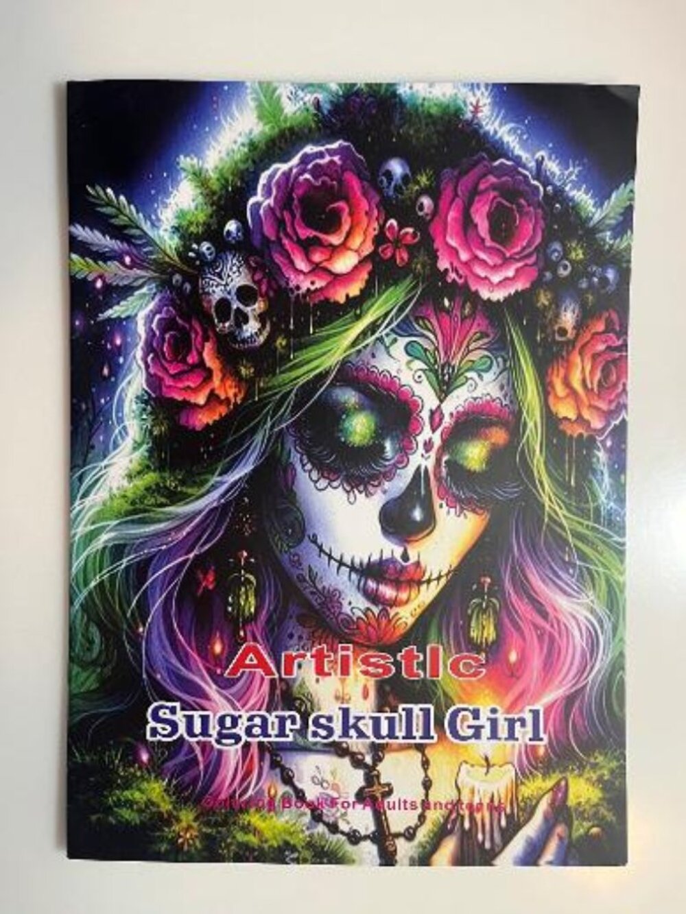 COLOR-8 Sugar Skull Adult Coloring Book